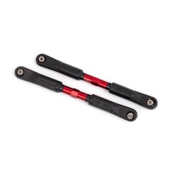 Camber links, front, Sledge (TUBES red-anodized, 7075-T6 aluminum, stronger than titanium) (117mm) (2)