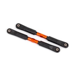 Camber links, front, Sledge (TUBES orange-anodized, 7075-T6 aluminum, stronger than titanium) (117mm) (2)