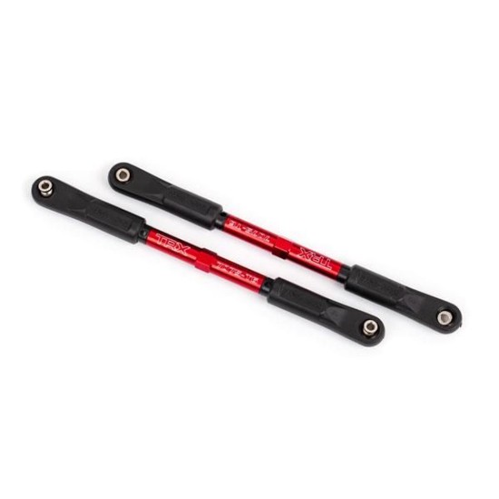 Camber links, rear, Sledge (TUBES red-anodized, 7075-T6 aluminum, stronger than titanium) (144mm) (2)