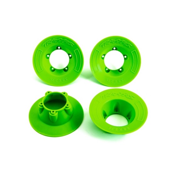 Wheel covers, green (4) (fits #9572 wheels)