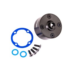 Carrier, differential (aluminum, dark titanium-anodized)/ differential bushing/ ring gear gasket/ 3x10mm CCS (4)