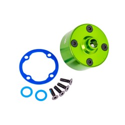 Carrier, differential (aluminum, green-anodized)/ differential bushing/ ring gear gasket/ 3x10mm CCS (4)