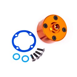 Carrier, differential (aluminum, orange-anodized)/ differential bushing/ ring gear gasket/ 3x10mm CCS (4)
