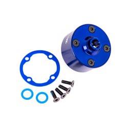 Carrier, differential (aluminum, blue-anodized)/ differential bushing/ ring gear gasket/ 3x10mm CCS (4)