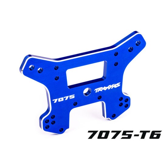 Shock tower, front, 7075-T6 aluminum (blue-anodized) (fits Sledge)