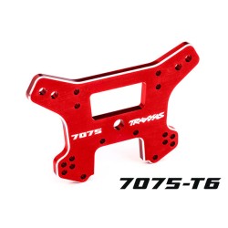 Shock tower, front, 7075-T6 aluminum (red-anodized) (fits Sledge)