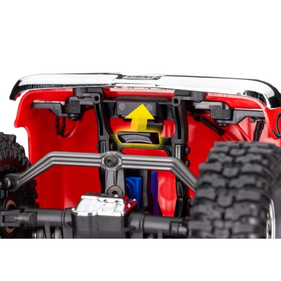 TRX-4M High Trail Crawler with 1979 Chevrolet K10 Truck Body: 1/18-Scale 4WD Electric Truck Rood