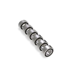 Ball bearing set, transmission, black rubber sealed (contains 3x6x2.5mm bearings (6))