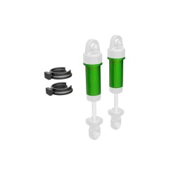 Body, GTM shock, 6061-T6 aluminum (green-anodized) (includes spring pre-load spacers) (2)