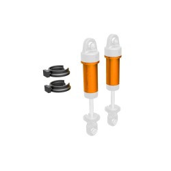 Body, GTM shock, 6061-T6 aluminum (orange-anodized) (includes spring pre-load spacers) (2)