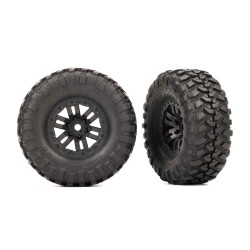 Tires & wheels, assembled (black 1.0 wheels, Canyon Trail 2.2x1.0 tires) (2)