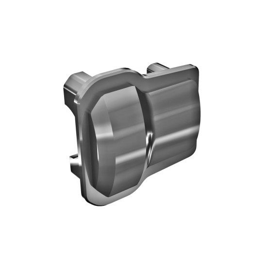 Axle cover, 6061-T6 aluminum (dark titanium-anodized) (2)/ 1.6x12mm BCS (with threadlock) (8)