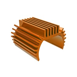 Heat sink, Titan 87T motor (6061-T6 aluminum, orange-anodized)