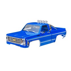 Carrosserie, Chevrolet K10 Truck (1979), compleet, blauw (inclusief grille, zijspiegels, deurgrepen, rolbeugel, ruitenwissers, & clipless montage) (vereist #9835 voor- & achterbumper)