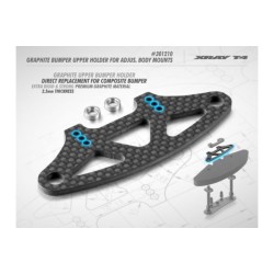 T4 Graphite Bumper Upper Holder For Adj. Body Mounts 2.5Mm