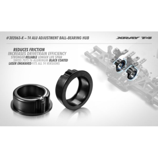 T4 Alu Adjustment Ball-Bearing Hub - Black