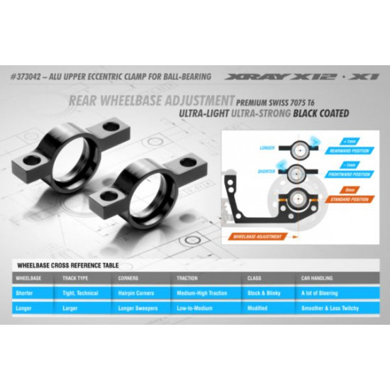 Alu Upper Eccentric Clamp For Ball-Bearing Swiss 7075 T6 1pc