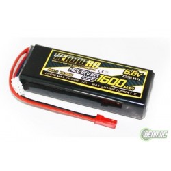 Yellow RC LiFe Receiver Pack Straight 1600mAh 6.6V