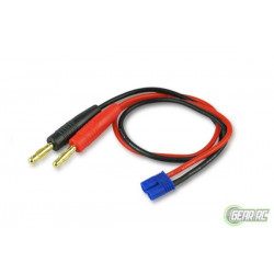 Yellow RC Charger Cable       4mm Banana Plug To EC2(Male)
