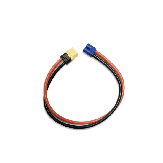 Yellow RC XT60 female to EC3 Charge Cable 12awg 300mm