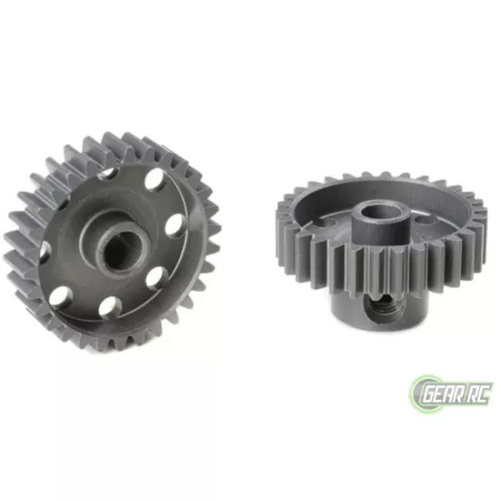 Team Corally 48 DP Motortandwiel - Kort Hard geanodiseerd AL7075 30 Tanden Motoras dia. 3.17mm