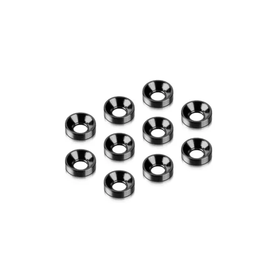 Alu Countersunk Shim - Black (10)