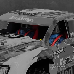 Bittydesign Clear Interior for ARRMA Mojave 6S BLX FALCON-X body, Pre-cut (inc. decals)