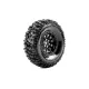 Louise RC CR-MALLET 1-10 Crawler Banden Set Voor-gemonteerd Super Zacht Zwart 1.9 Wielen Hex 12mm 1 Paar
