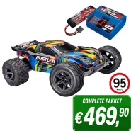 Rustler 2WD met 3S 5000mAh Complete Set Geel  + € 139,95 