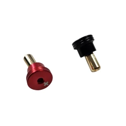 RC-Line heatsink bullet plug grips 5mm - zwart/rood