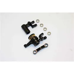 GPM Racing alloy steering assembly with bearings 1 set black TRX 1/10 slash 4X4 rally stampede /russtler /hoss 4X4