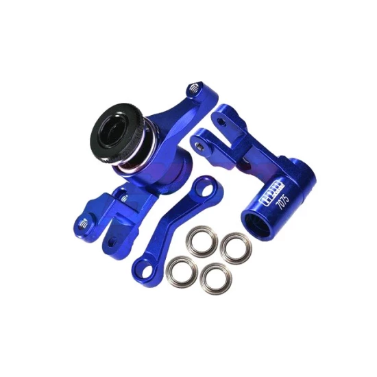 GPM Racing alloy steering assembly with bearings 1 set blue TRX 1/10 slash 4X4 rally stampede /russtler /hoss 4X4