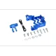 Traxxas X-MAXX Aluminum Servo Mount +Stainless Steel Tie Rod+25T Aluminum Servo Horn - 16pc set - GPM TXM024 Blue