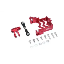 Traxxas X-MAXX Aluminum Servo Mount +Stainless Steel Tie Rod+25T Aluminum Servo Horn - 16pc set - GPM TXM024 Red