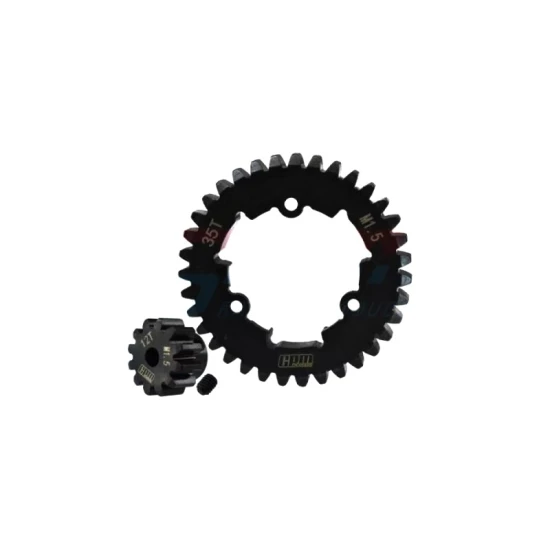 For TRAXXAS X-MAXX GPM Medium Carbon Steel Motor Gear 12T With 35T Spur Gear MOD 1.5