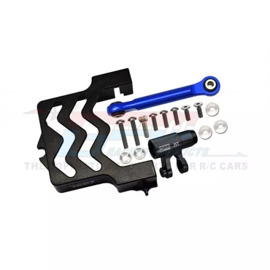 Traxxas XRT Aluminum Servo Mount +Stainless Steel Tie Rod+25T Aluminum Servo Horn - 16pc set - GPM TXM024 Black