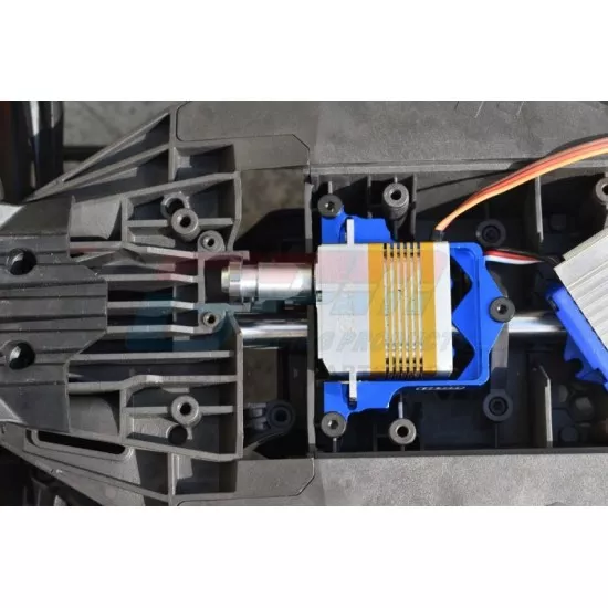 Traxxas XRT Aluminum Servo Mount +Stainless Steel Tie Rod+25T Aluminum Servo Horn - 16pc set - GPM TXM024 Blue