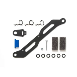 TT-02 FRP-batterijplaat en transponderhouder set