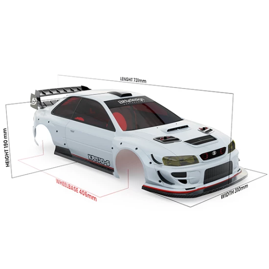 Bittydesign KANJO-S 1/7 clear body for ARRMA Infraction/Limitless, Pre-Cut, 1.5mm