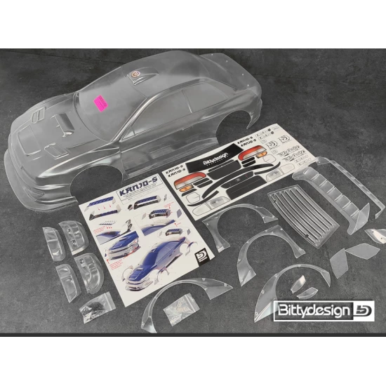 Bittydesign KANJO-S 1/7 clear body for ARRMA Infraction/Limitless, Pre-Cut, 1.5mm