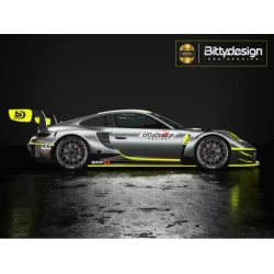 Bittydesign P-GT3R 1/7 transparante body voor ARRMA Infraction Limitless, Voor gesneden, 1.5mm