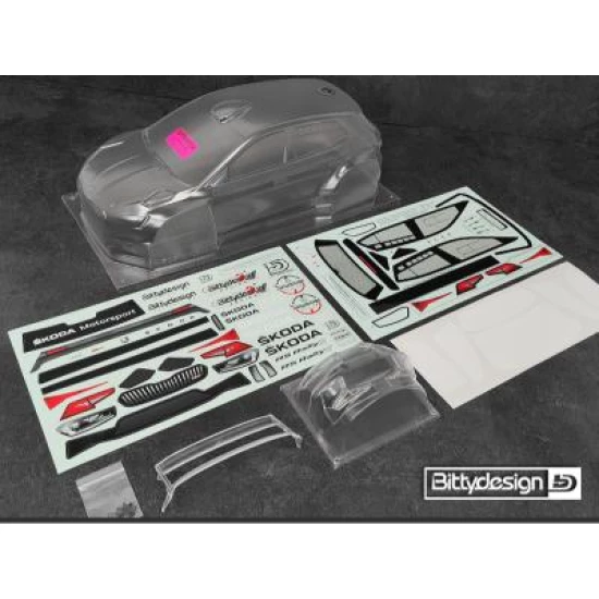 SKODA Fabia RS Rally2 1/10 190mm body light weight 0.8MM