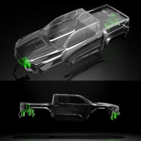 Bittydesign T400 1/18 clear body for TRAXXAS TRX-4M, Pre-Cut