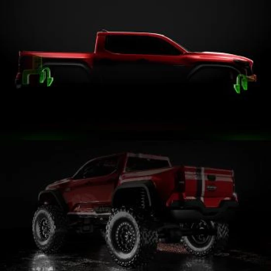 Bittydesign T400 1/18 clear body for TRAXXAS TRX-4M, Pre-Cut
