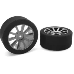 Team Corally - Attack schuimrubber banden - 1/10 GP Toerwagens - 37 shore - 26mm Voor - Carbon velgen - 2 st