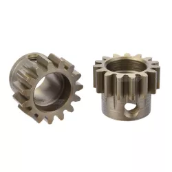 Team Corally - M1.0 Pinion – Short Wide Teeth – Hardened Steel - 15 Teeth - Shaft Dia. 8mm