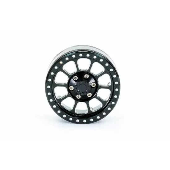 Fastrax 1.9 Heavy Duty ten black Alloy Beadlock Wheels (109g Each) (2pcs)