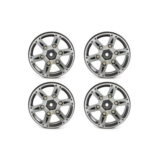 Fastrax 1.9 zware 6-spaaks aluminium beadlock velgen 4 stuks