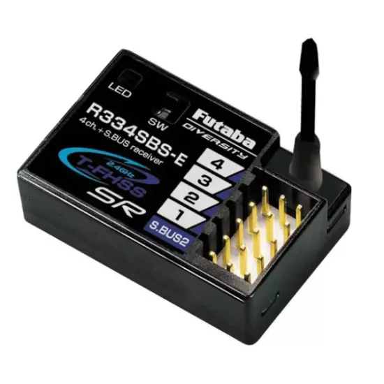 Futaba R334SBS-E 4-Channel T-FHSS SR Receiver - HV, 2.4GHz