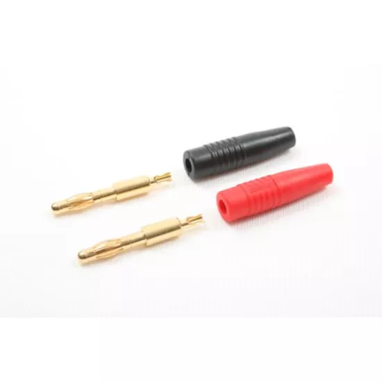 Goud bananen stekkers 4mm 1 pair